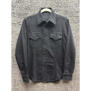 Ari Soho NYC Double Chest Pocket Heavy Denim Shirt Jacket Mens Size S